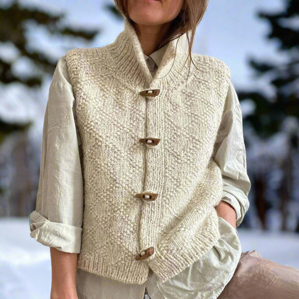 Gilet en tricot doux, élégant et confortable, vêtement d'extérieur en laine pour femmes