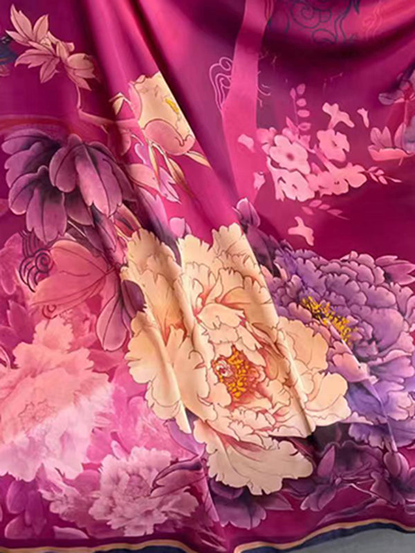 Écharpe bandeau à imprimé floral