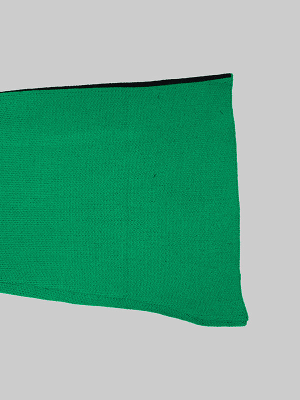 Pantalon ample taille haute, couleur contrastée