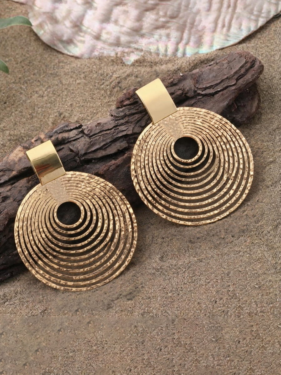 Boucles d'oreilles pendantes géométriques couleur unie