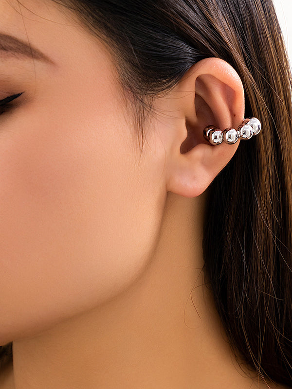 Clip d'oreille géométrique de couleur unie