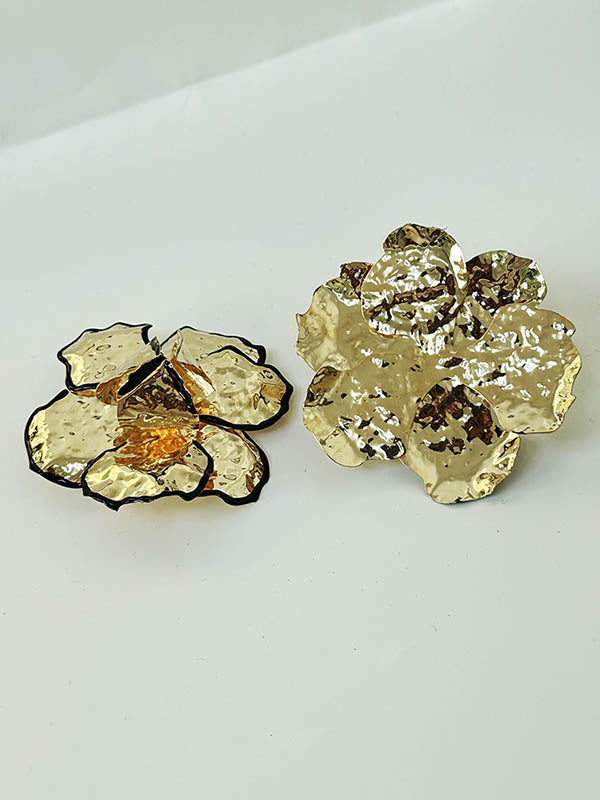 Boucles d'oreilles géométriques en forme de fleur