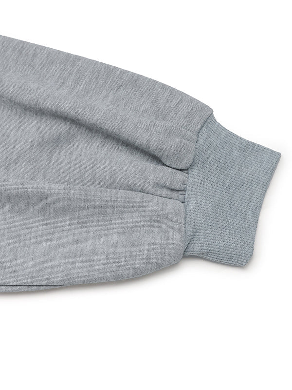 Sweat-shirt ample asymétrique ajouré à manches bouffantes, à empiècements, à col rond