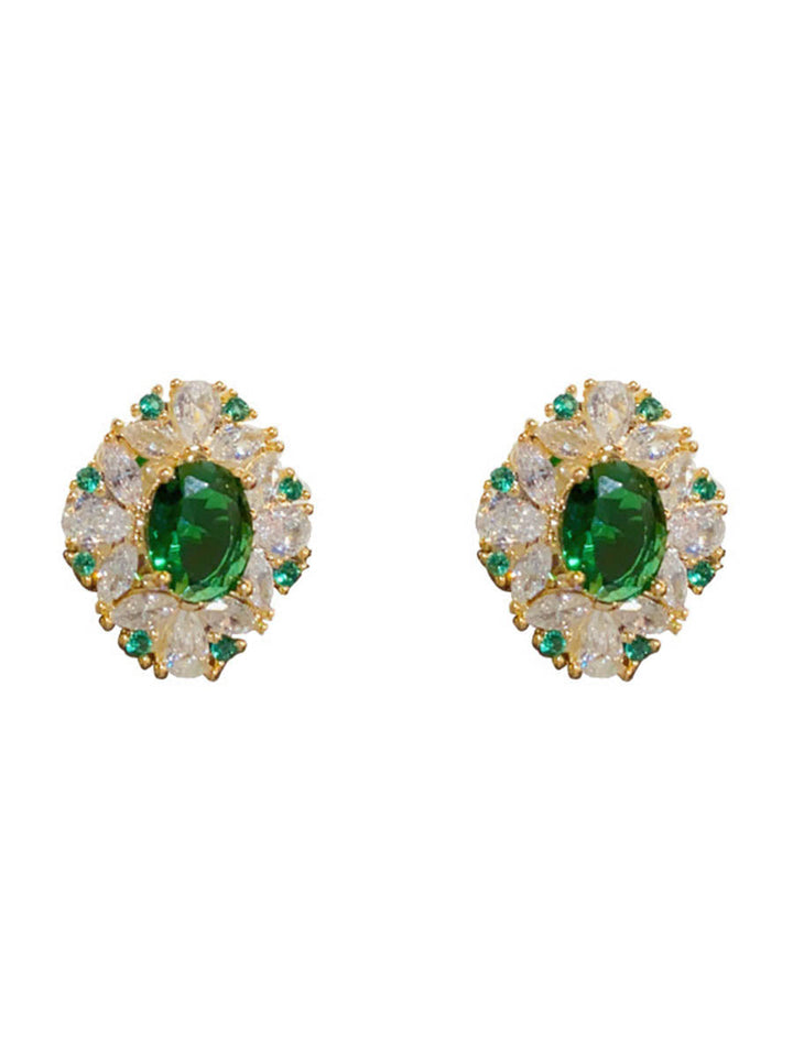 Boucles d'oreilles géométriques à strass