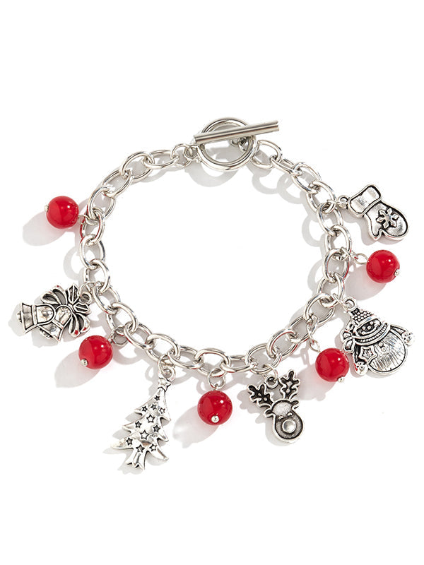 Bracelet géométrique à pompons