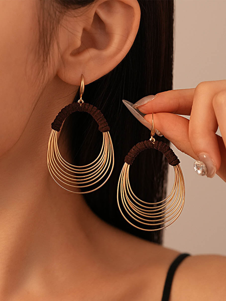 Boucles d'oreilles pendantes géométriques