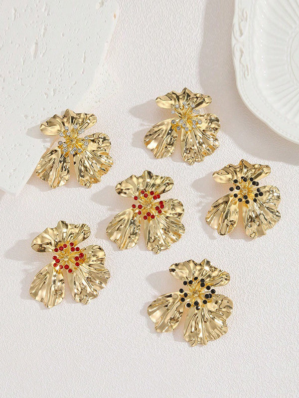 Boucles d'oreilles pendantes en forme de fleur