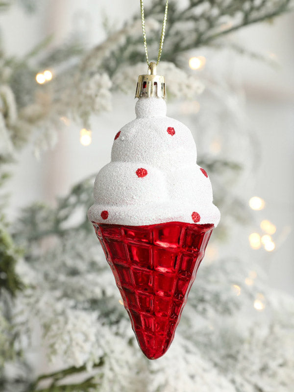 2 pièces nouveau bonhomme de neige maison crème glacée noël arbre décorations pendentif