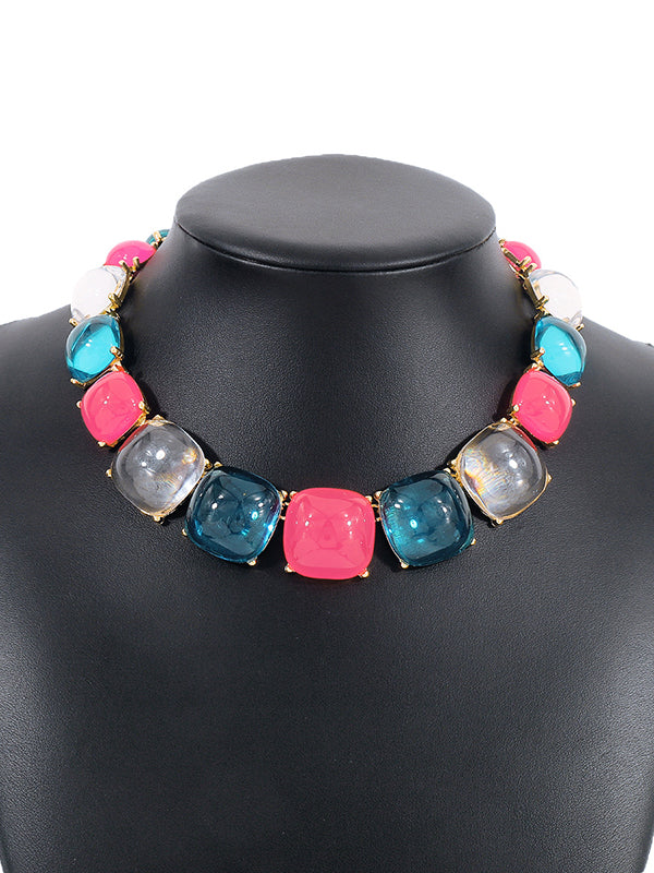 Collier géométrique délicat