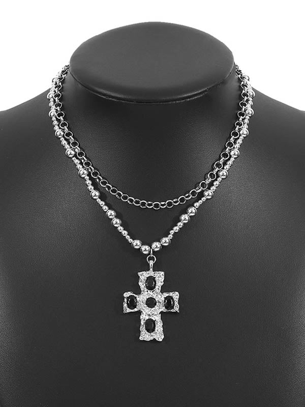 Collier géométrique superposé