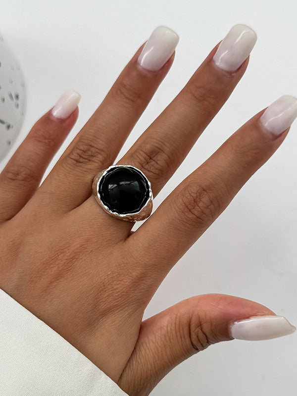 Bague géométrique à strass
