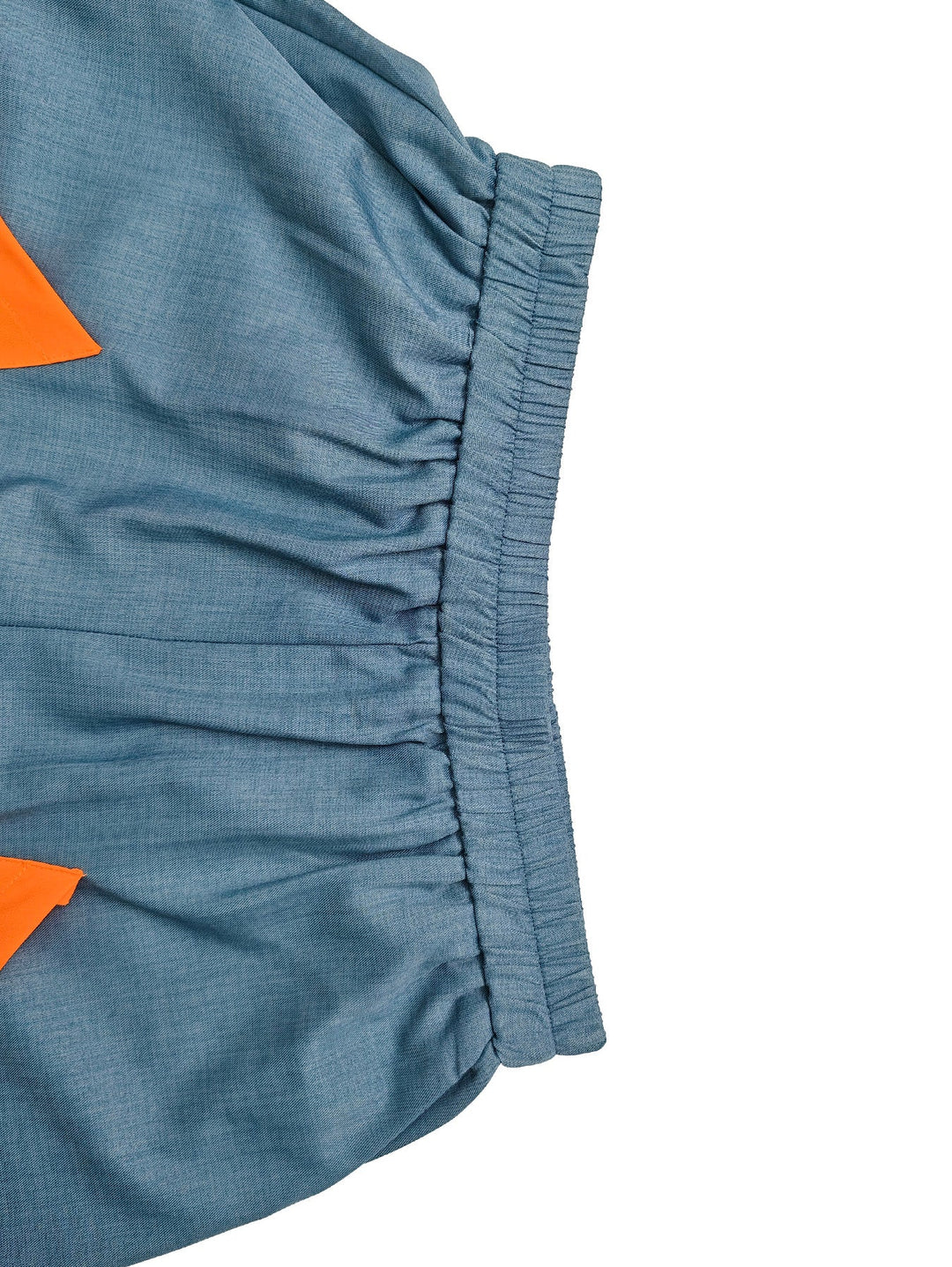 Pantalon ample taille haute, à taille élastique, à poches, à empiècements, couleur contrastée