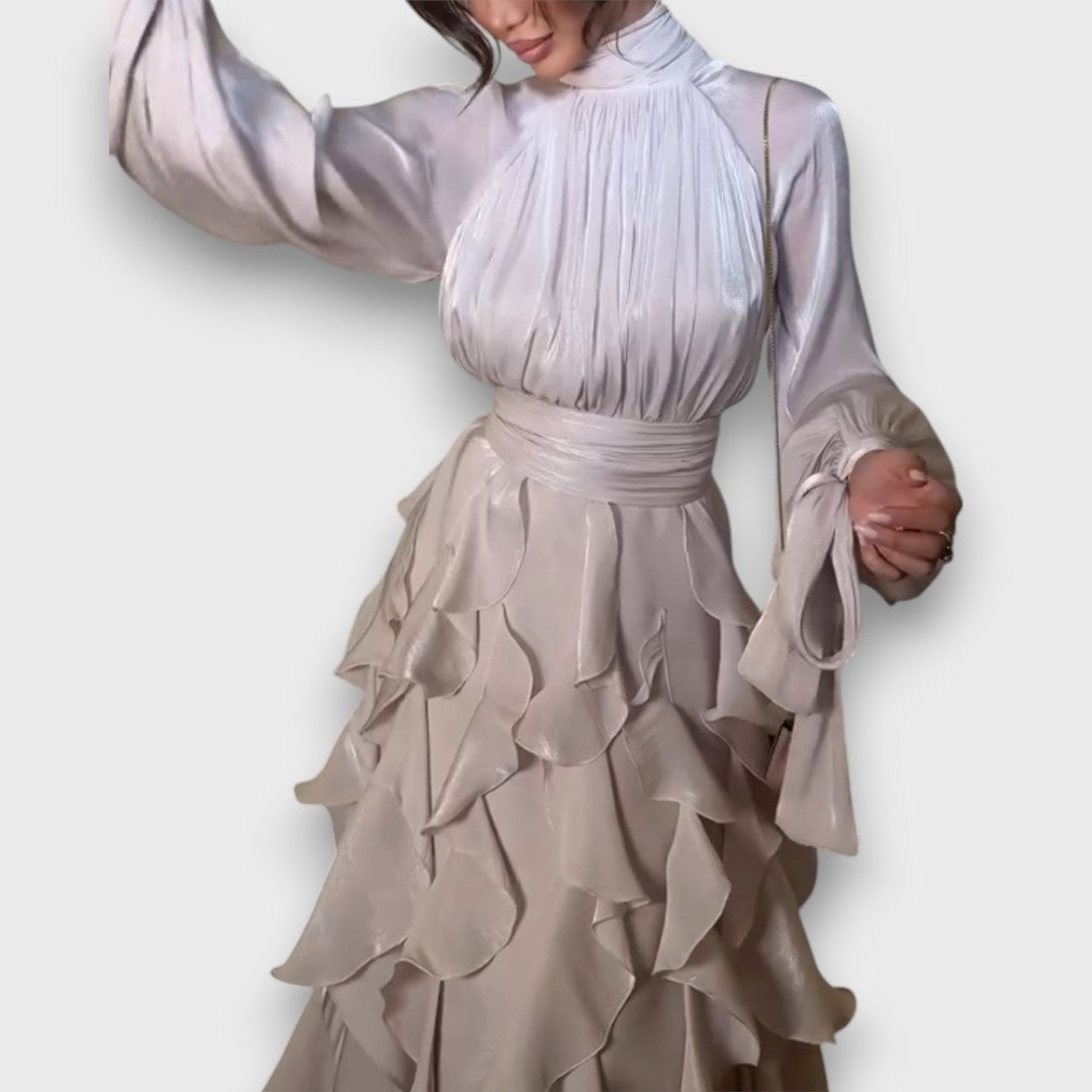 Valette – Robe maxi fluide avec drame de volants