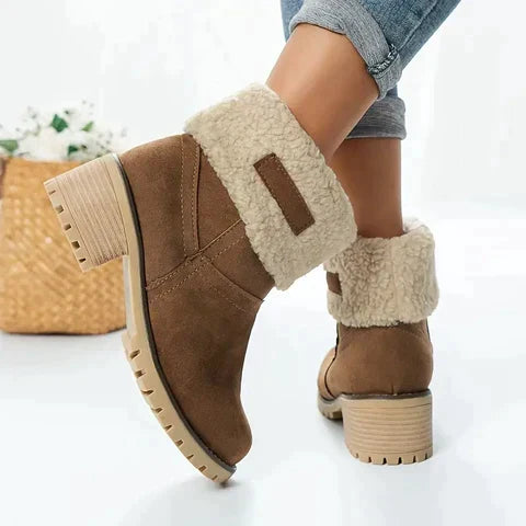 Bottes d'hiver luxueuses, polyvalentes et douillettes pour femmes