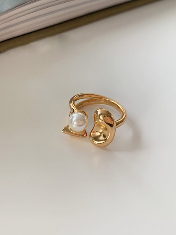 Bague Simple Perles Chic Originale