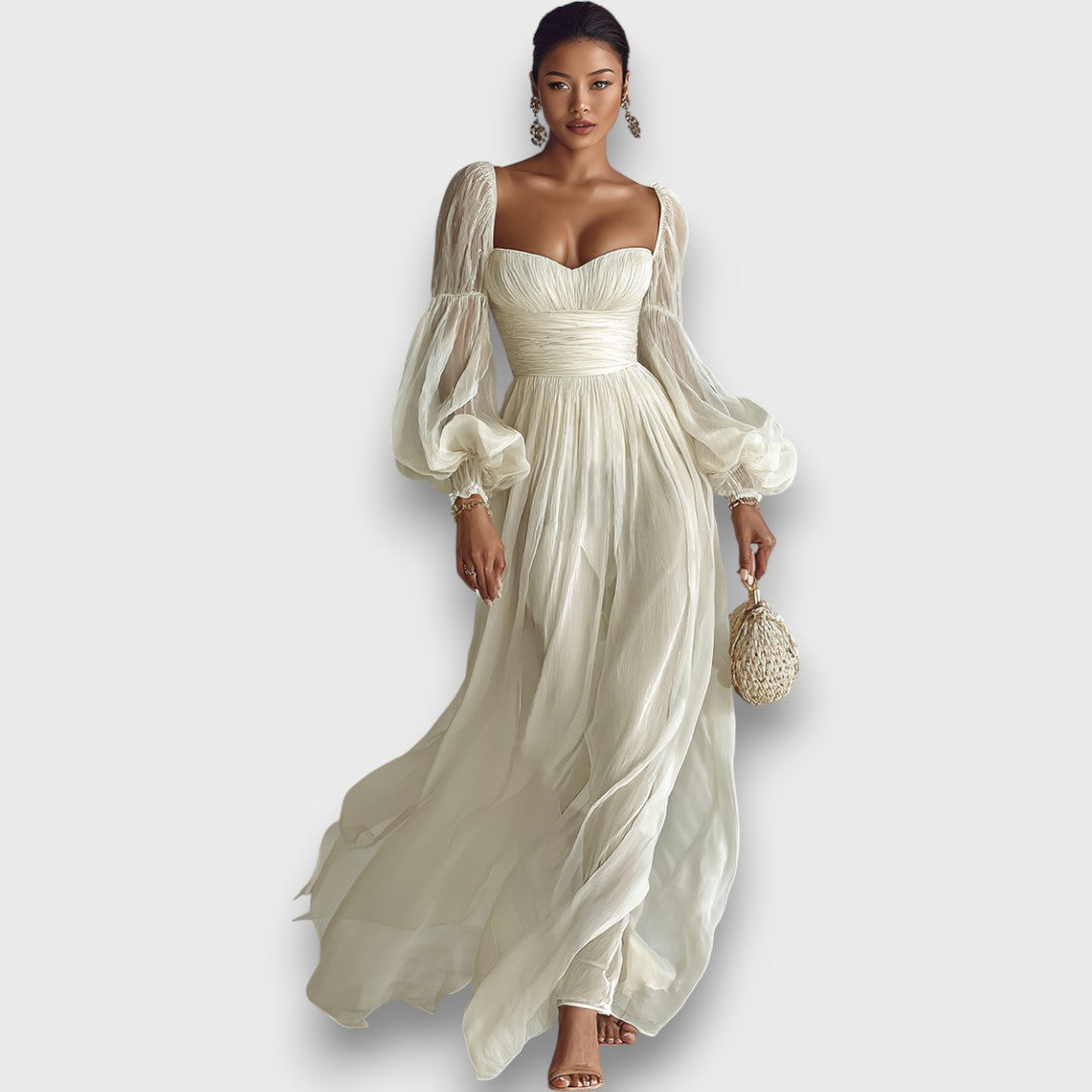 Elviana – Robe maxi à décolleté carré
