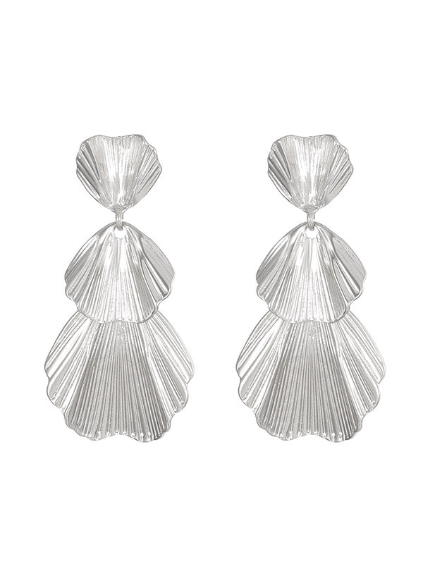 Boucles d'oreilles pendantes géométriques couleur unie