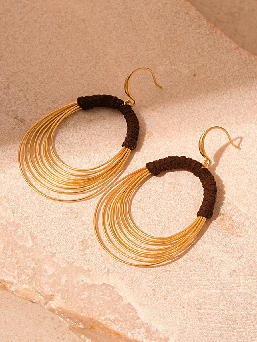 Boucles d'oreilles pendantes géométriques