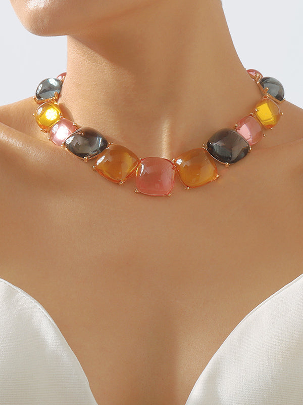 Collier géométrique délicat
