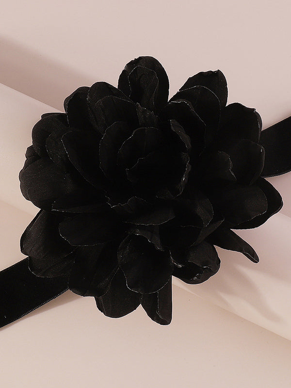 Collier à chaîne, à fleurs en 3D