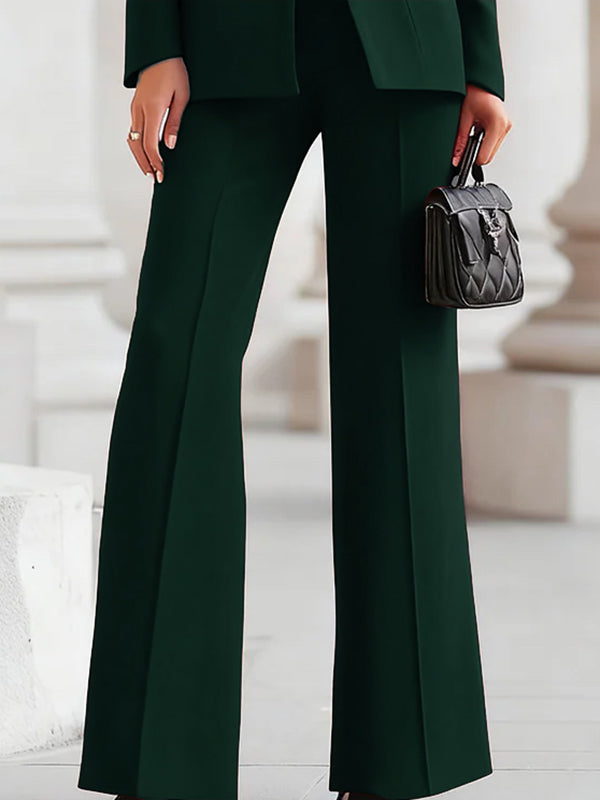 Bas taille haute, à jambes larges, couleur unie