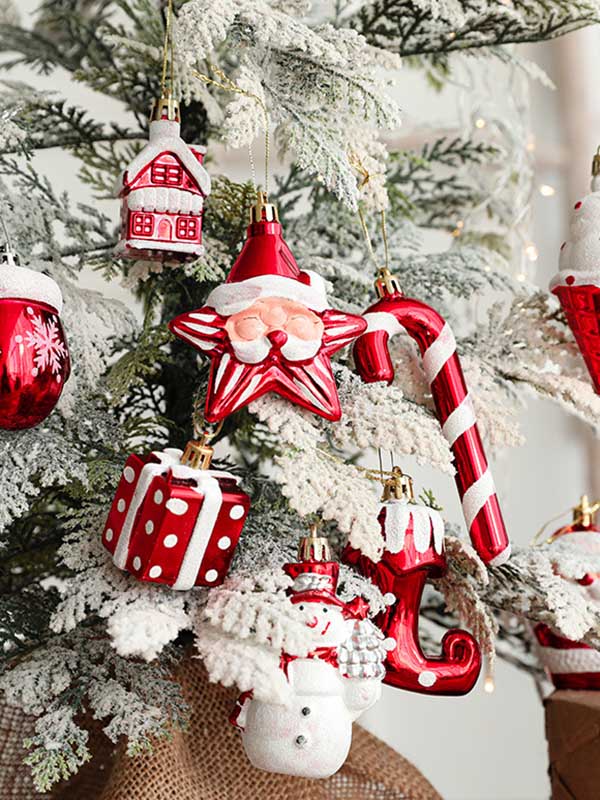 2 pièces nouveau bonhomme de neige maison crème glacée noël arbre décorations pendentif