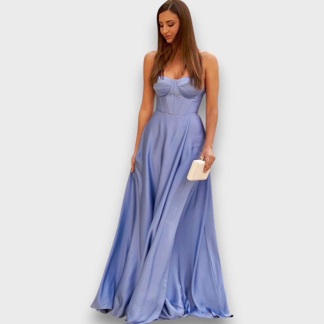 Victoria – Robe de soirée sans épaules avec lacets au dos
