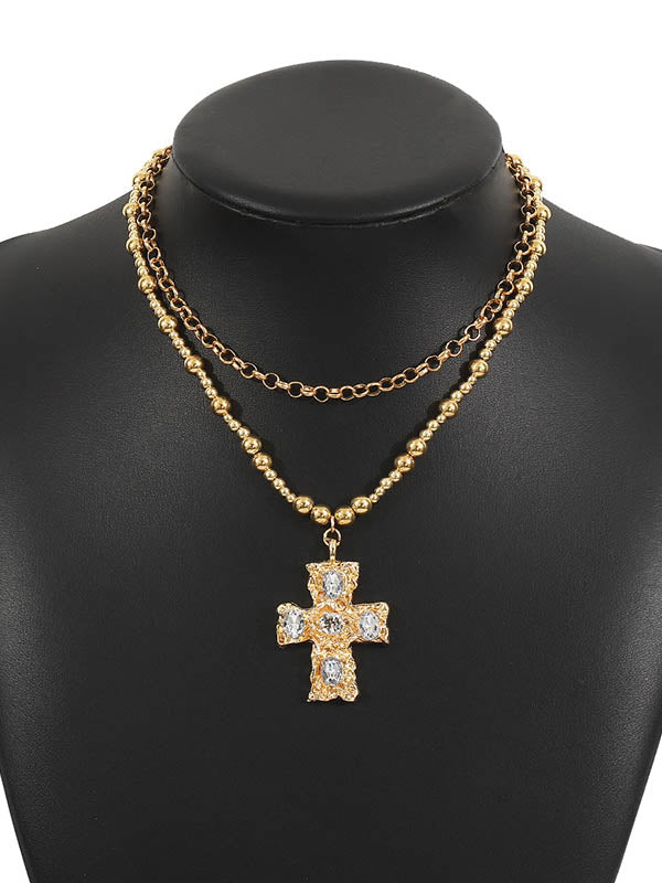 Collier géométrique superposé