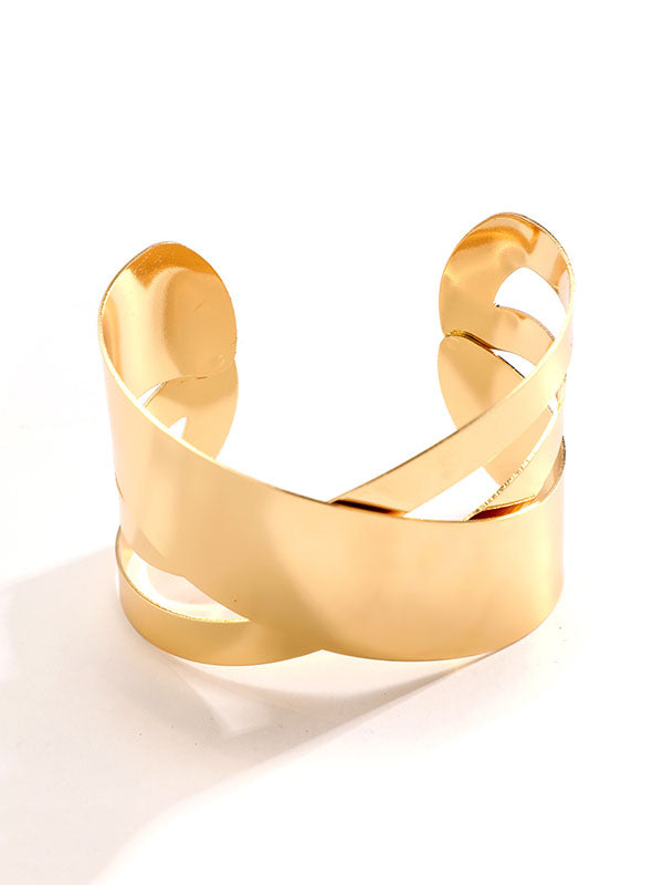Bracelet géométrique ajouré couleur unie