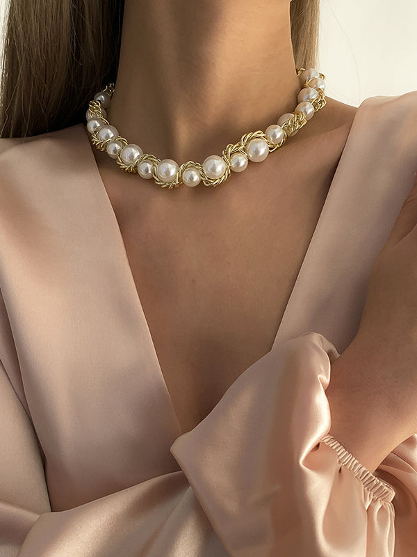 Collier géométrique à perles