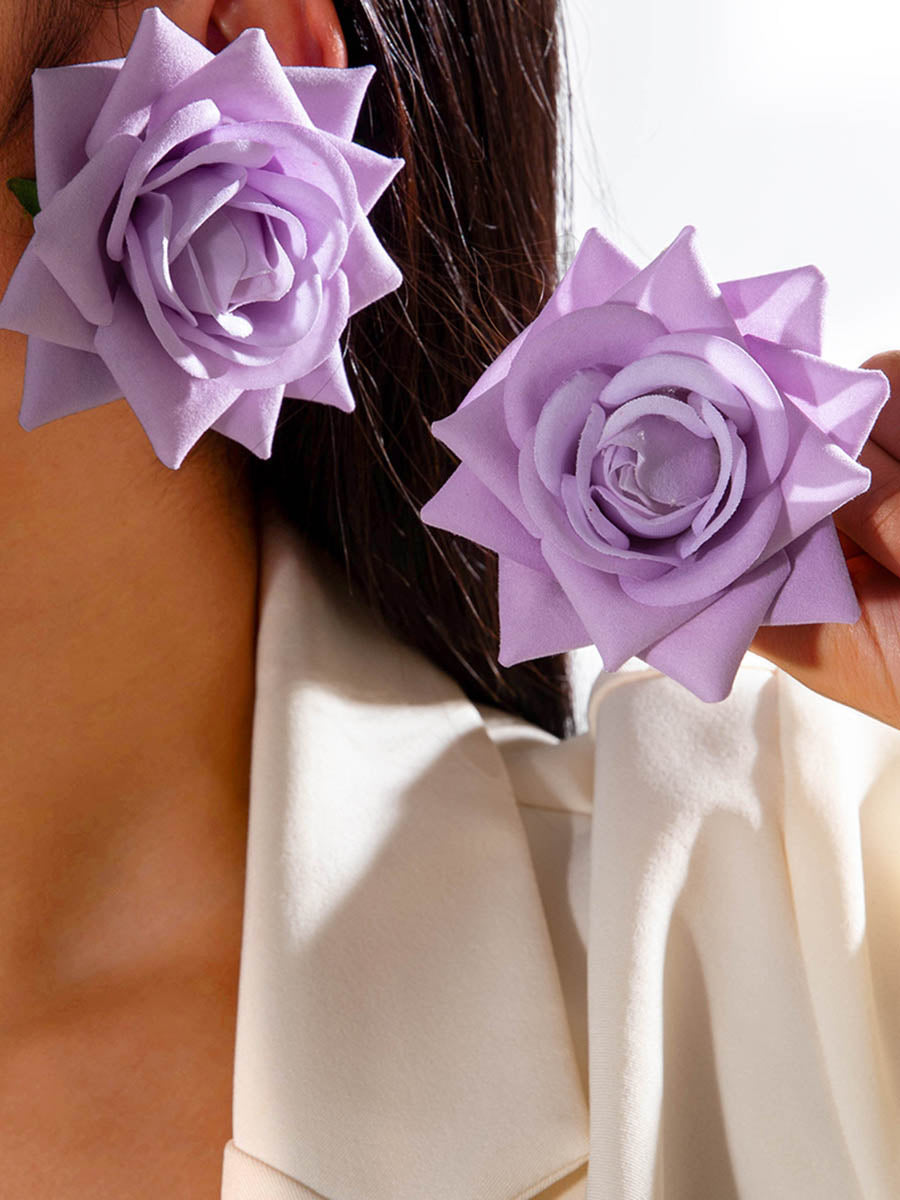 Boucles d'oreilles pendantes en forme de fleur