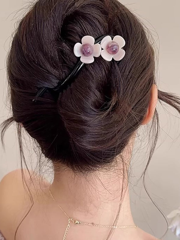 Pinces à cheveux géométriques en forme de fleur