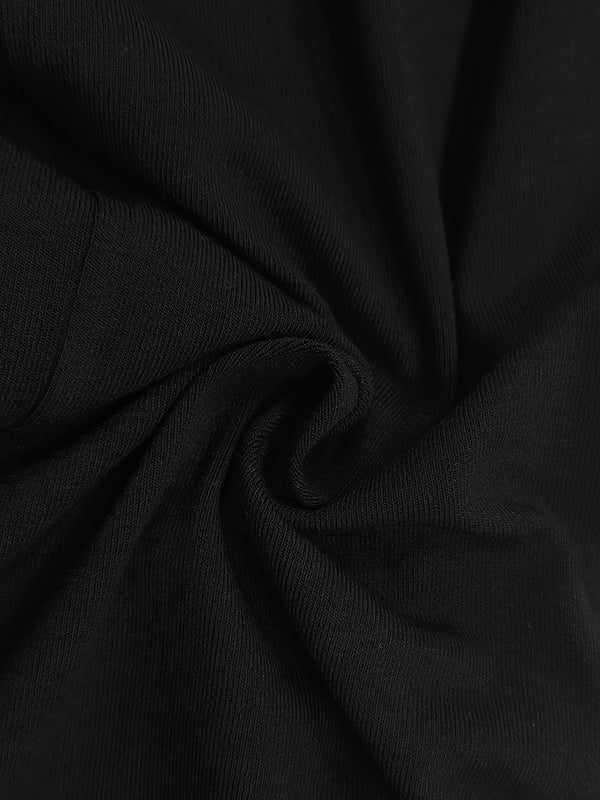 Robe longue moulante ajourée plissée sans manches, à empiècements, à col cheminée, couleur unie