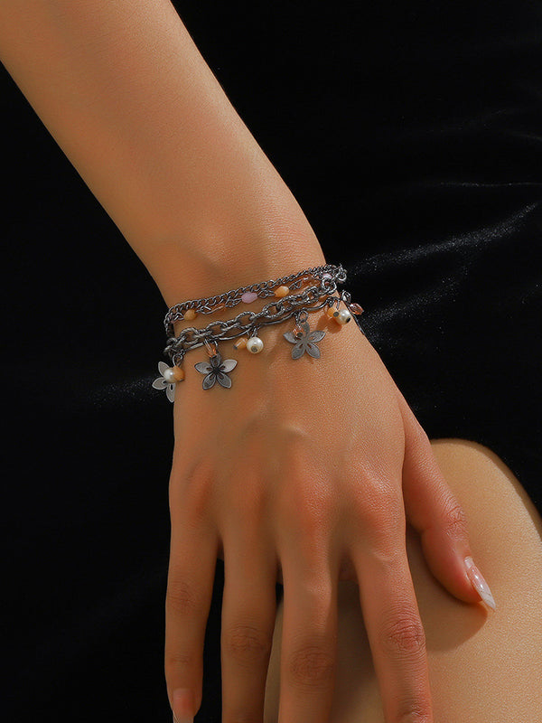 Bracelet superposé à chaîne