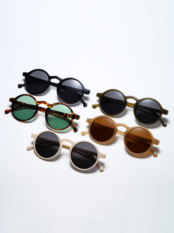 Lunettes de soleil taille ronde, anti-UV