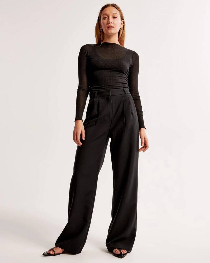 Pantalon Long à Taille Haute pour Femmes