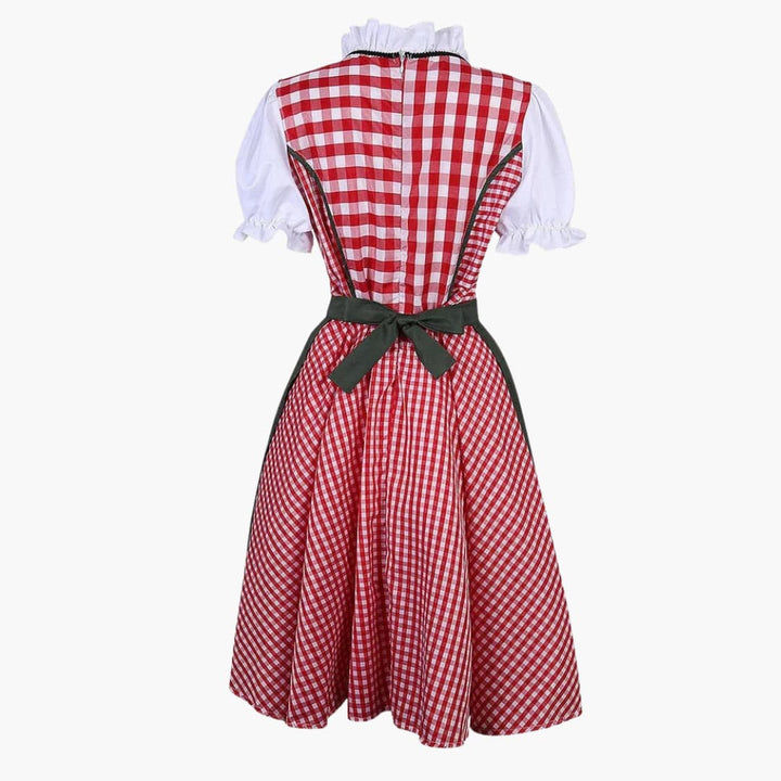 Robe dirndl traditionnelle avec tablier pour femmes - Oktoberfest 2025