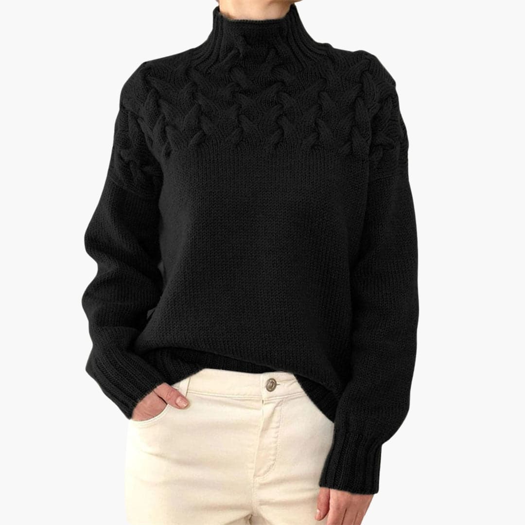 Pull en maille col roulé pour femmes