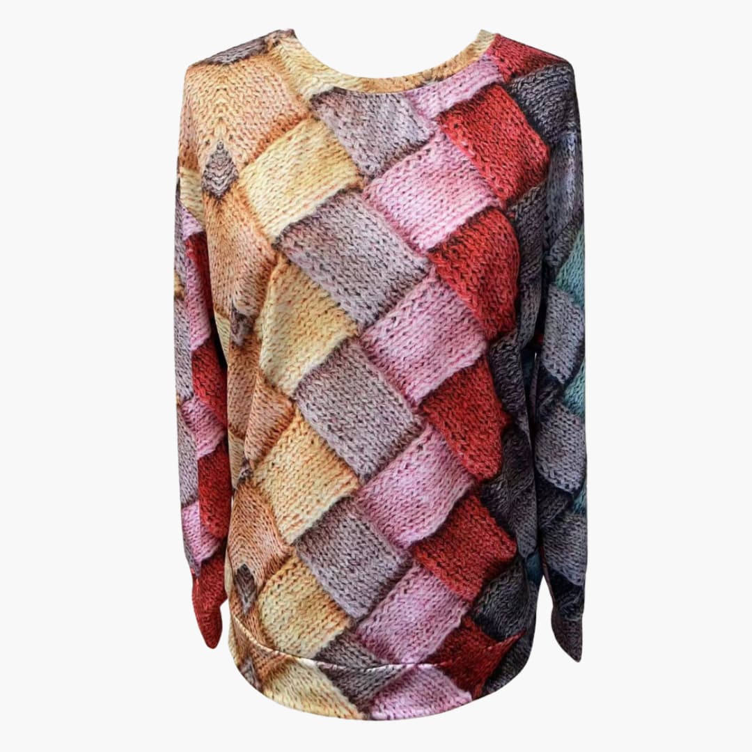 Pull en tricot à motifs pour femmes