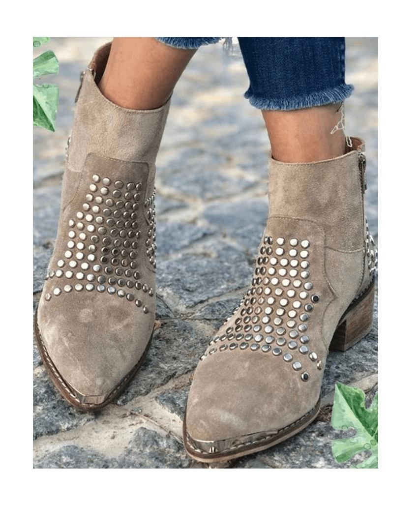 Ella | Bottines à la mode pour femmes avec clous de haute qualité