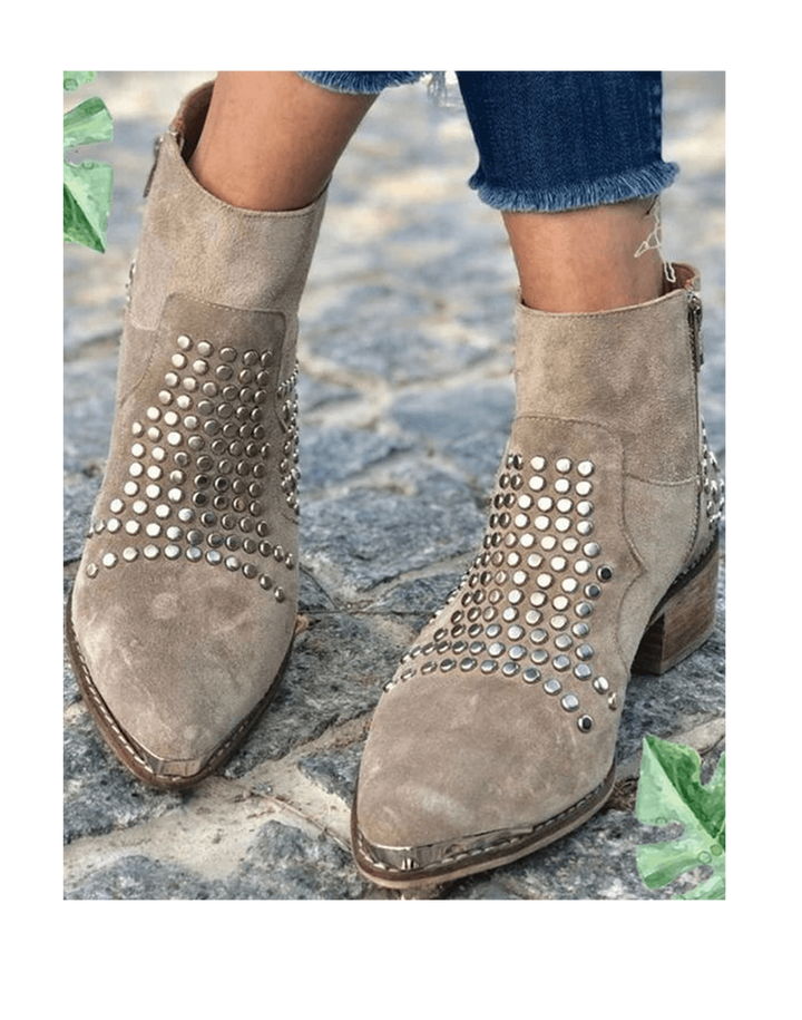 Ella | Bottines à la mode pour femmes avec clous de haute qualité