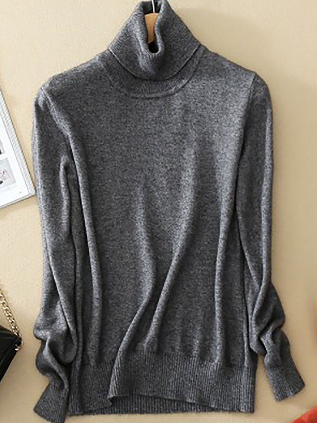 Pull à col roulé classique pour femmes