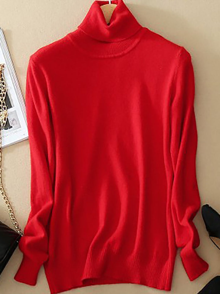 Pull à col roulé classique pour femmes