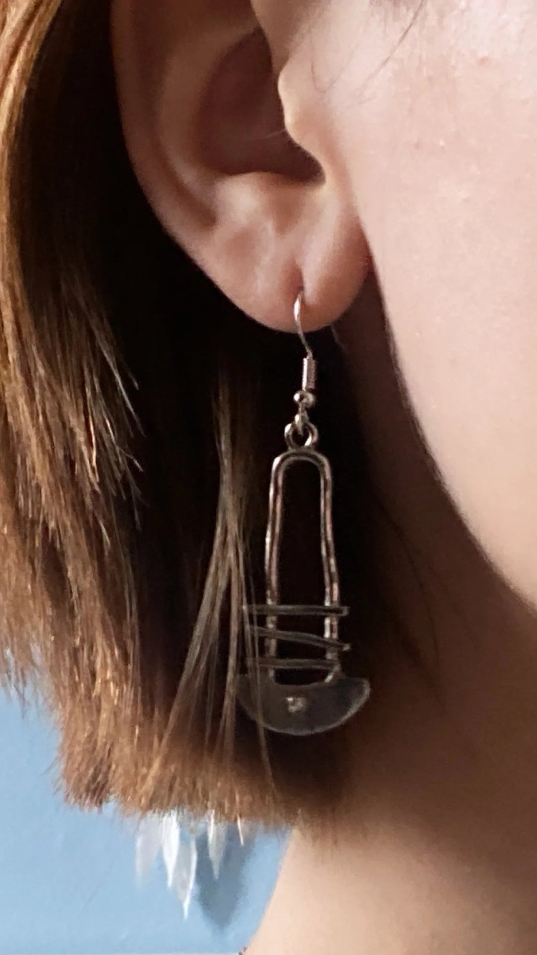 Boucles d'oreilles en demi-cercle géométrique