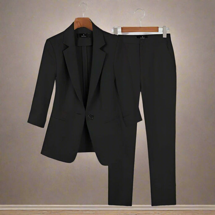 Ensemble blazer et pantalon élégant, polyvalent et raffiné pour femmes