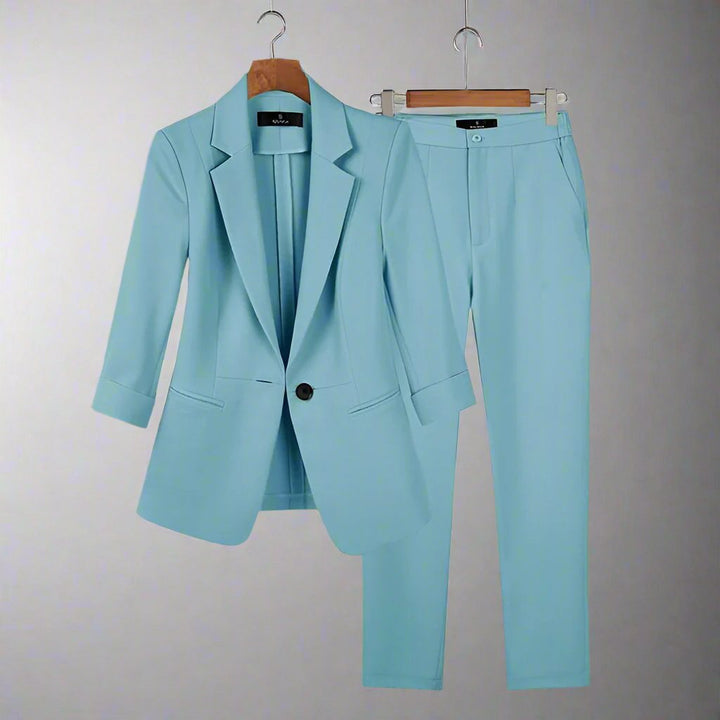 Ensemble blazer et pantalon élégant, polyvalent et raffiné pour femmes