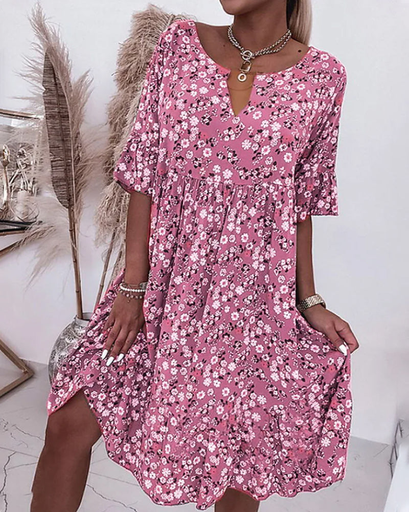 Kayleigh | Robe midi à motifs floraux