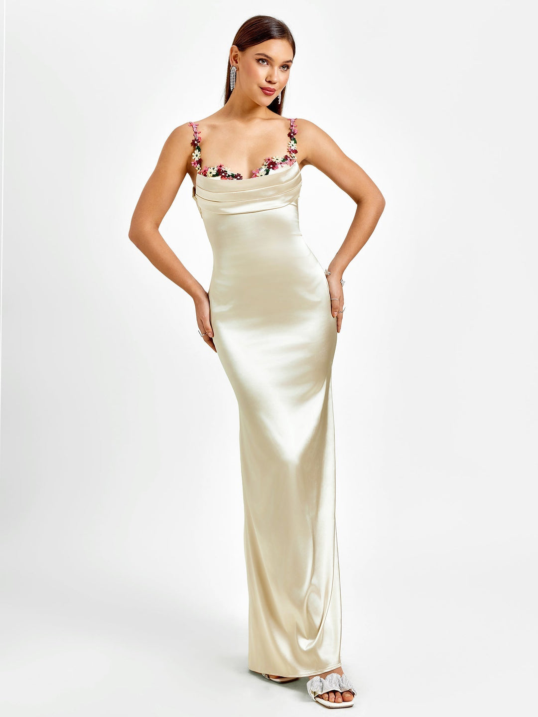 Flora | Robe Maxidress Satin pour le Soir