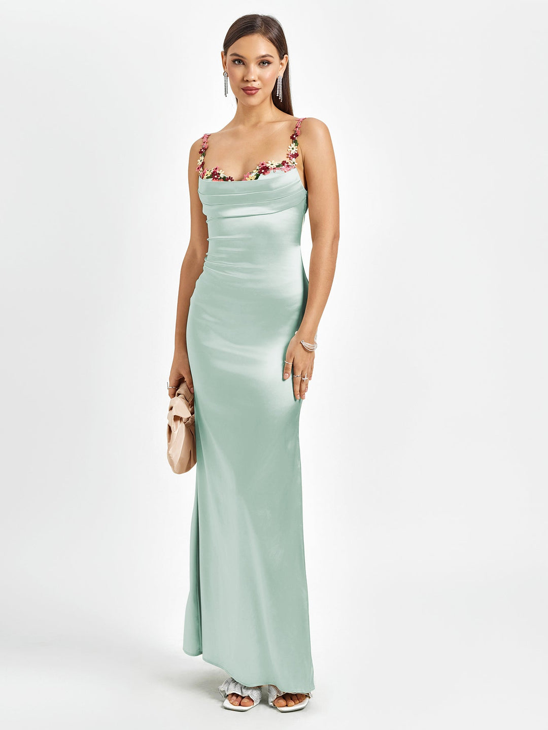 Flora | Robe Maxidress Satin pour le Soir