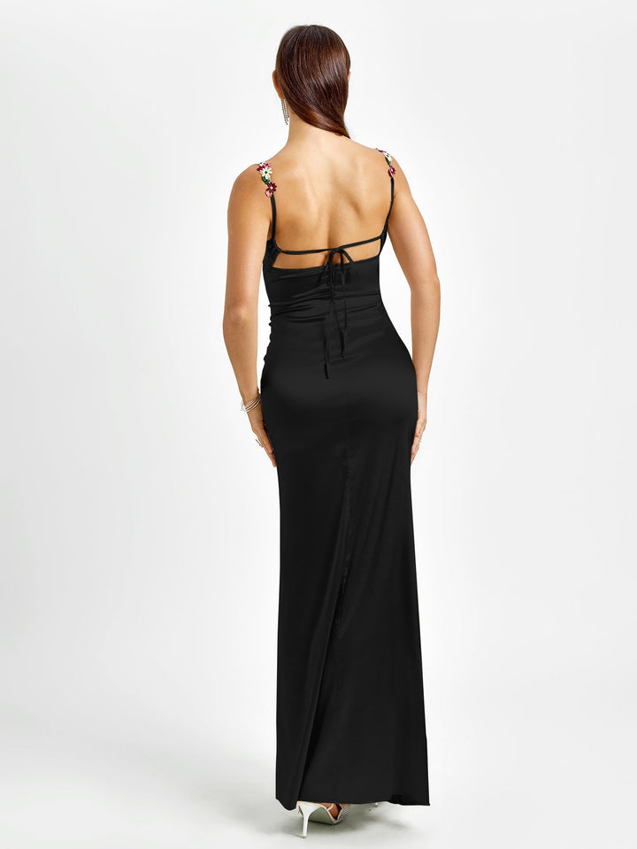 Flora | Robe Maxidress Satin pour le Soir